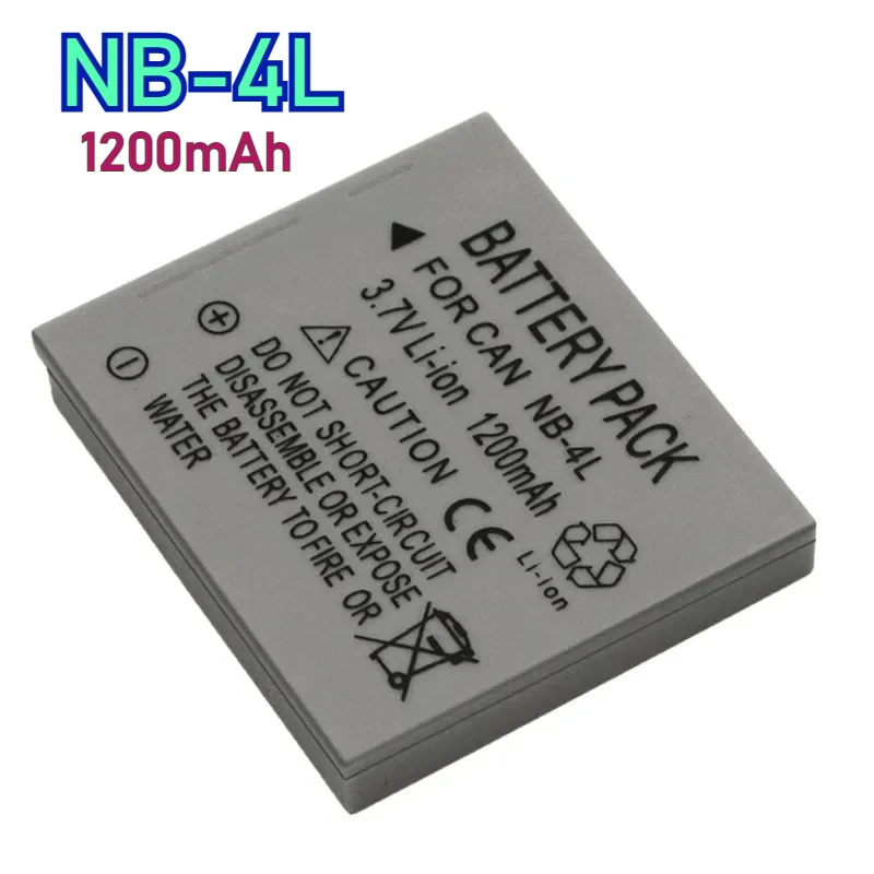 NB-4L NB4L 1200mAh 3.7V Camera Battery for Canon IXUS 30 40 50 55 60 65 80 100 PowerShot SD1000 1100 L10 Camera Batteries