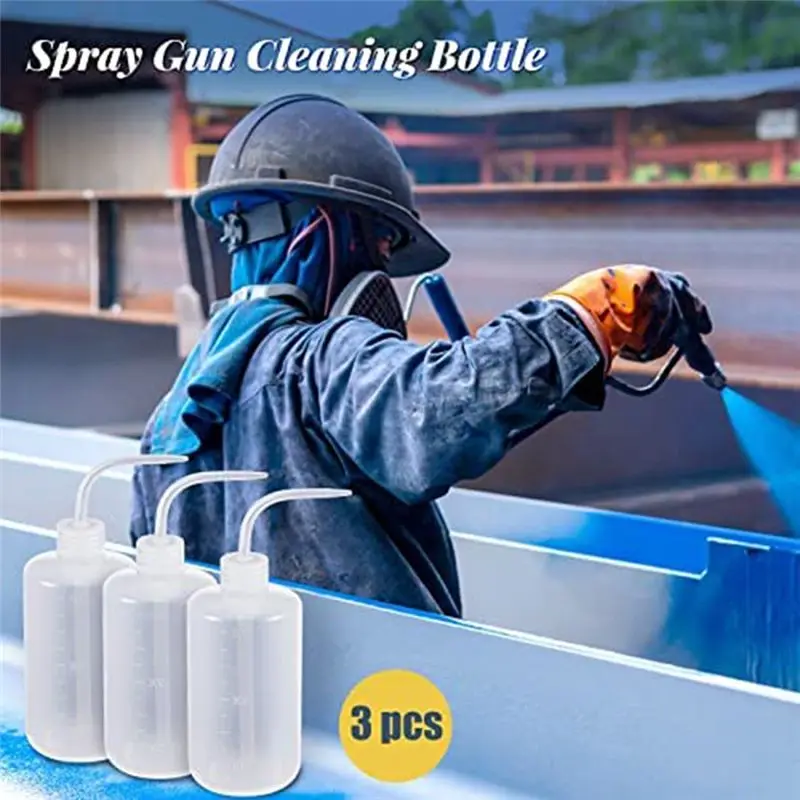#17O 24Pcs Spray GunCleaning Kit Spray Paint 500Ml Squeeze Wash Bottle,paint sprayer cleaning kit,(plastic)