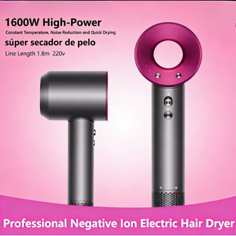 

2026 Ionic High Speed Hair Dryer Professional 1600W Fast Drying Blow Dryer No Hair Flick for Salon Home Use