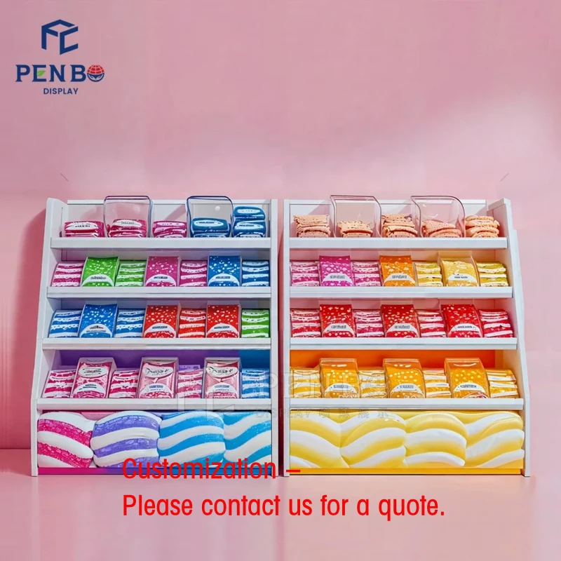 custom.Custom Candy Gondola Showcase Sugar Sweet Candy Display Shelf Furniture Confectionery Lolly Candy Shop Interior Design Su