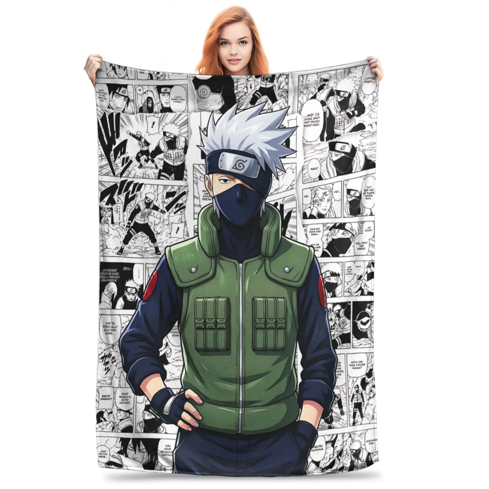 1PC Kakashi Hatake  Winter Blankets for Adults Bedding Home Interior Sofa Knee