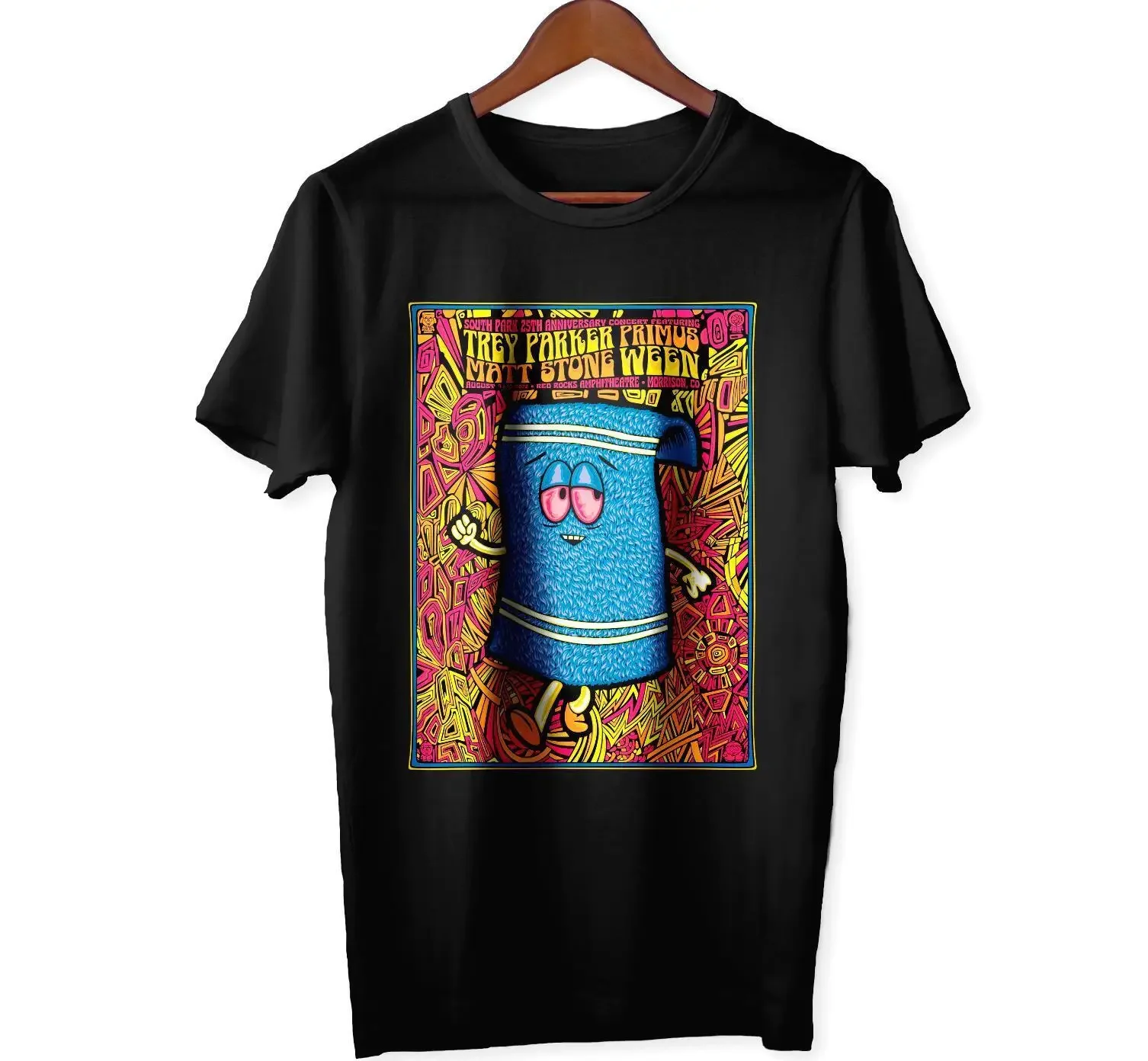 RARE   Towelie T-Shirt Trey Parker matt Stone 25th Anniversary Concert Southpark