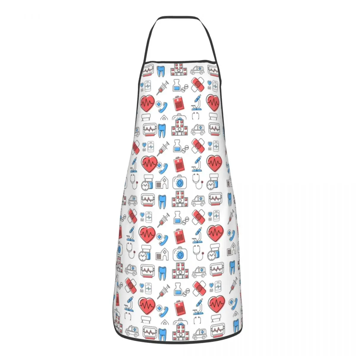 Funny Medical Nurse Pattern Funny Apron for Women Men Adult Unisex Kitchen Chef Bib Tablier Cuisine Cooking Baking Gardening