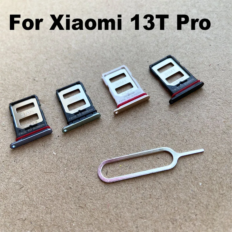 New For Xiaomi 13T Pro Sim Card Tray Slot Holder Socket Adapter Connector Repair Parts Replacement MI