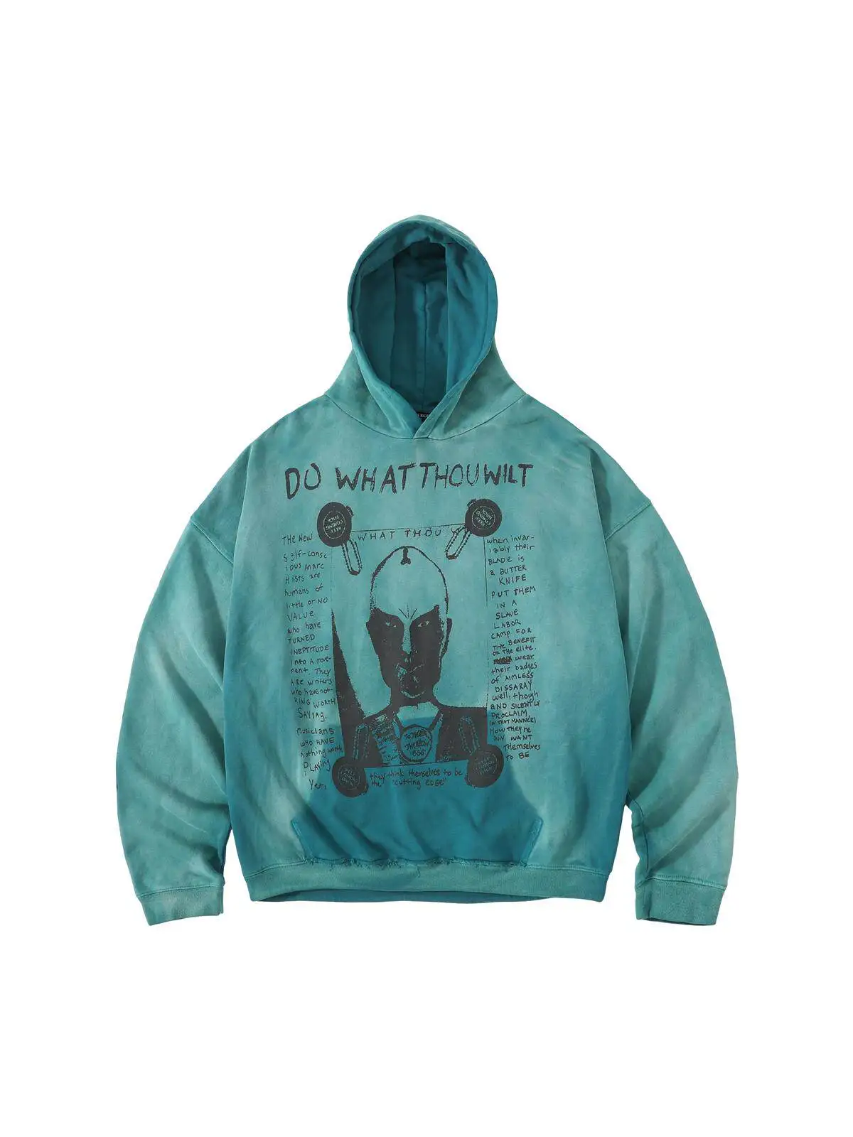 Melancholic Rich Second Generation Washed Cracked NTR Alien Tauren Sweater Hoodie ER/D 24SS