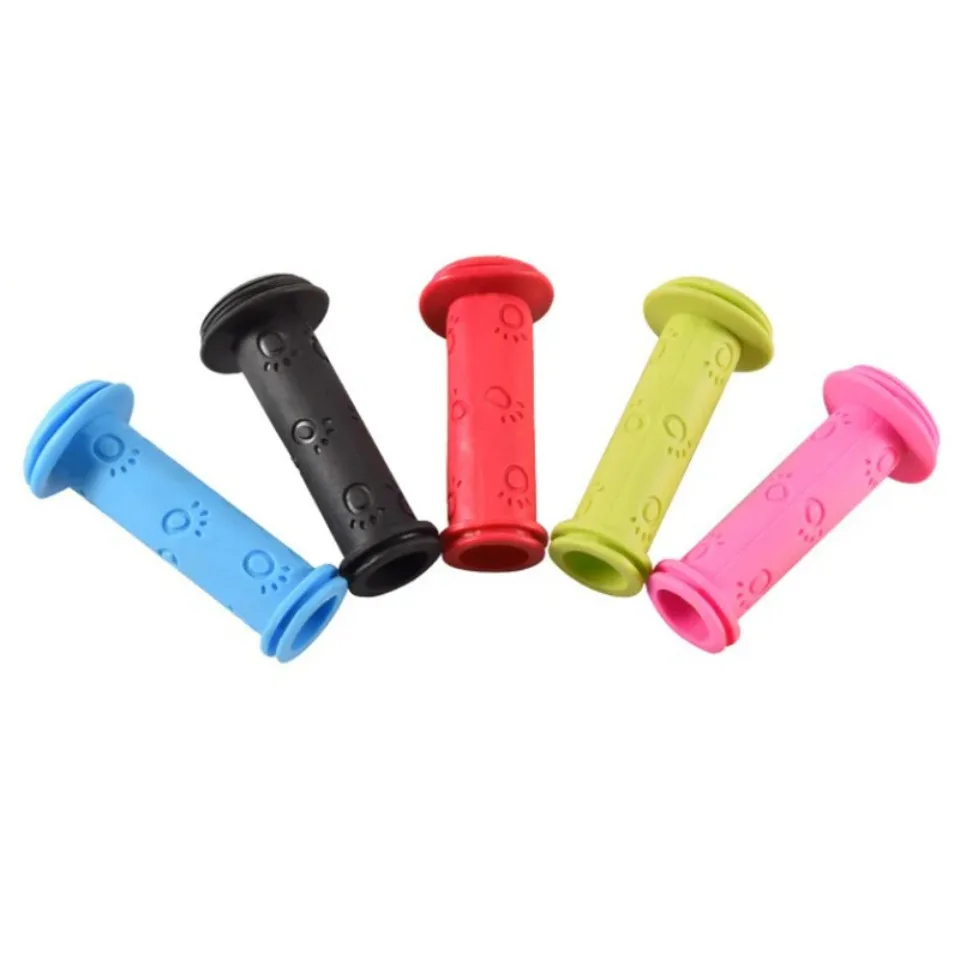 1 Pair Scooter Child Kids Bicycle Grip Anti-Slip Handlebar 22MM Silica-Gel Material Holes Children Bike Accessory Anti-skid image 2