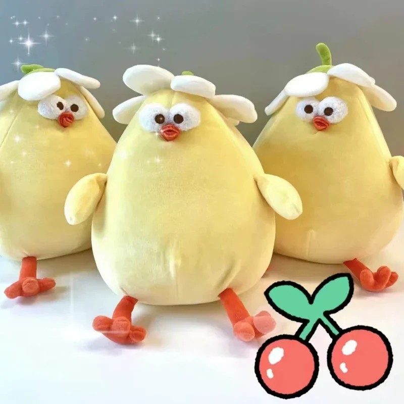 Kawaii Blume Huhn Plüsch Kissen Weiche Haarige Blume Huhn Gefüllte Puppe Kinder Beschwichtigen Spielzeug Wohnkultur Weihnachten Geschenk Für Mädchen