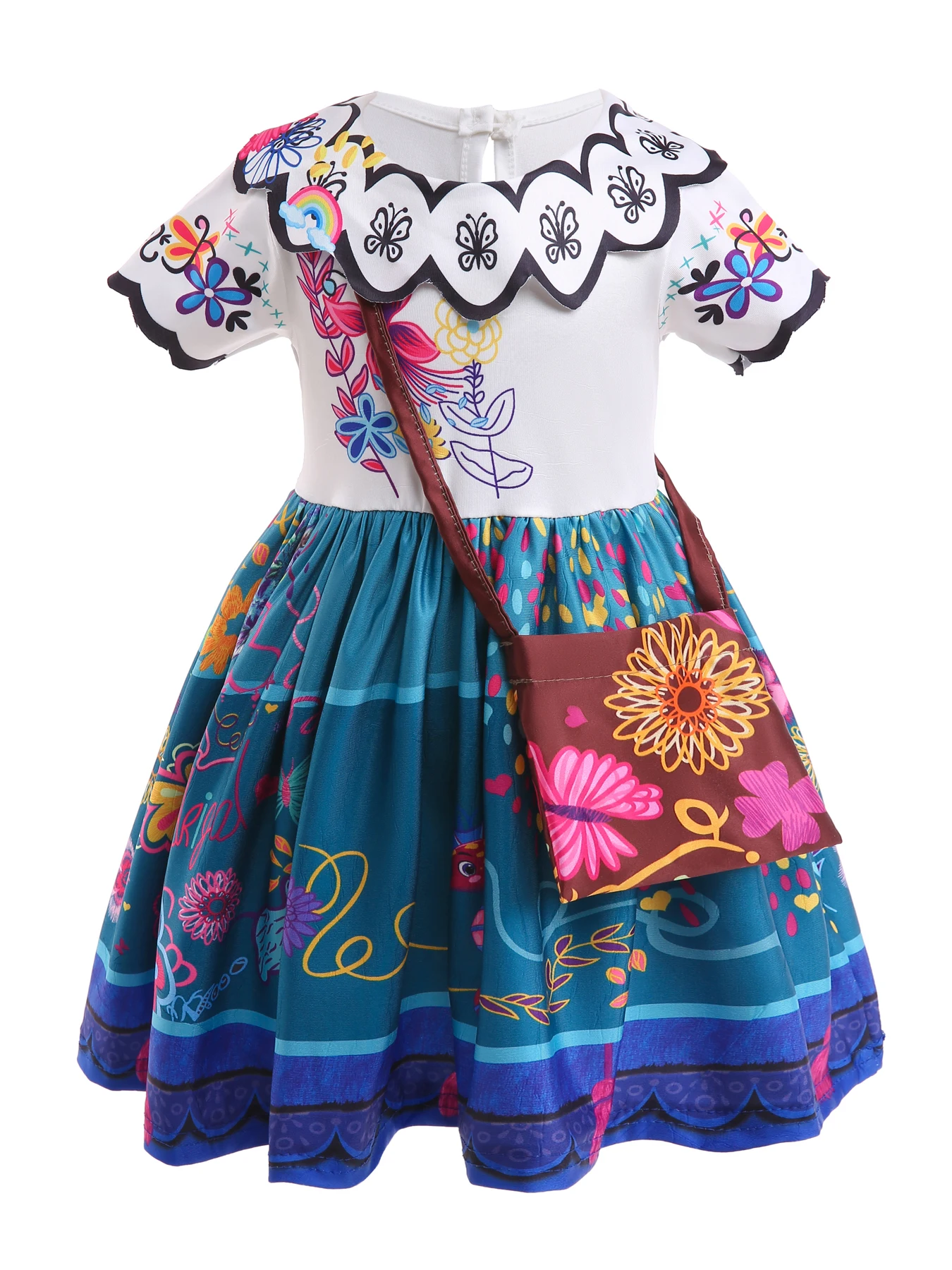 

rincess Dress Girls, Mermaid Costume Children Girls Dress with Crown Necklaces Set, Princess Costume Dress for Christmas Hallow