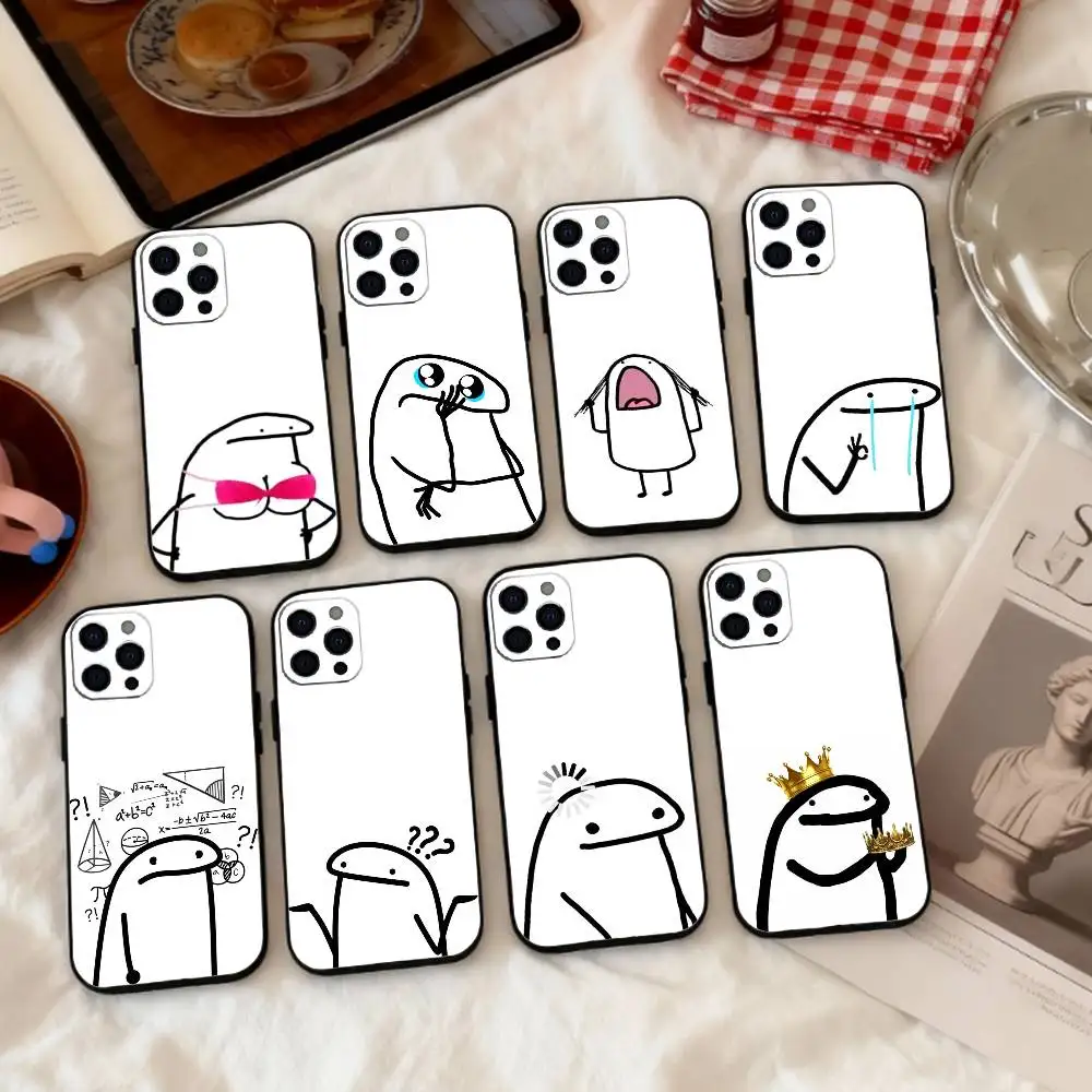 

Kawaii F-Flork M-Meme Phone Case Silicone Soft For IPhone 17 16 15 14 13 12 11 X XR Plus Pro Max Plus