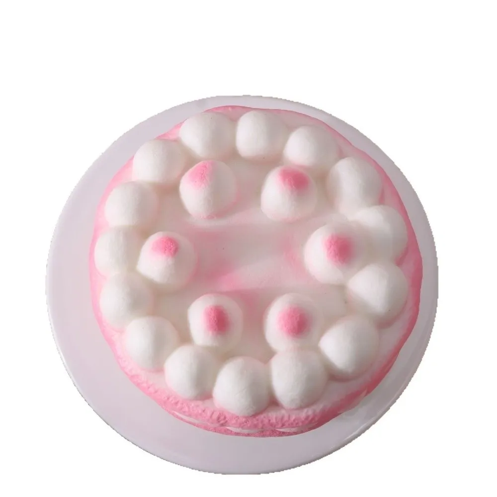 Simulation Raspberry Birthday Cake Squeeze Toy Decompression PU Fingertip Toy Pressure Relief Cream Blaster Relieve Stress Toys