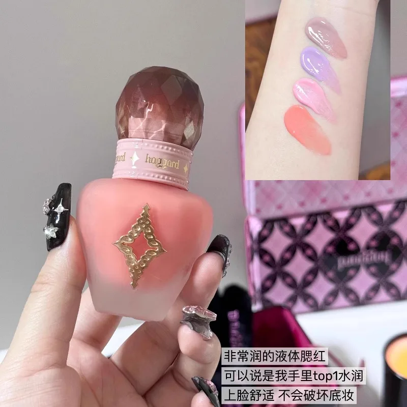 Haggard líquido blush rosto contorno água luz hidratante blush de longa duração natural brilho cor nude maquiagem beleza