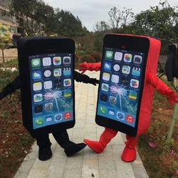2028 Mobile phone iPhone Mascot Costume Advertising Cell Phone Shop Celebration Costume Fancy Dress Party Animal carnival
