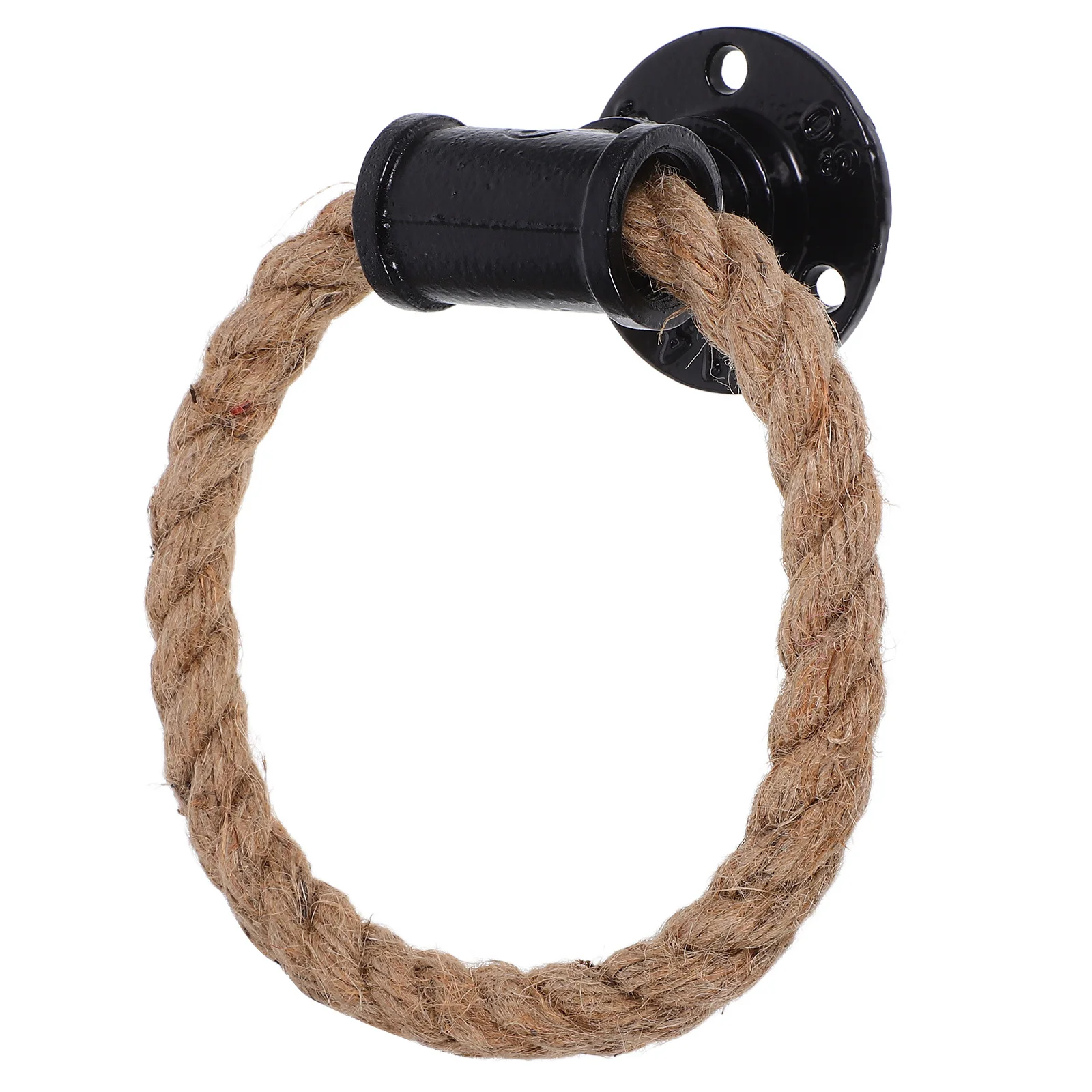 

Vintage Durable Rope Door Handle Rustic Metal Pull Ring Black Iron Kitchen Cabinet Closet Drawer Dresser Pulls