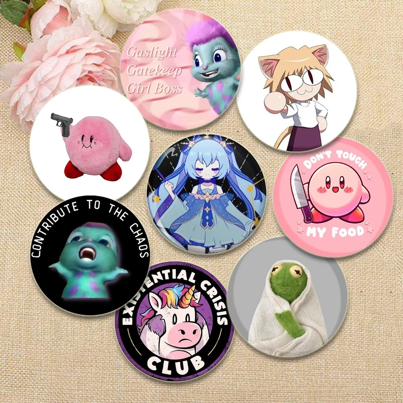 Anime Series Pins Funny Animal Creative Badge Cute Cartoon Character Miku Brooches Breastpin for Backpack Clothes Gift Accessory