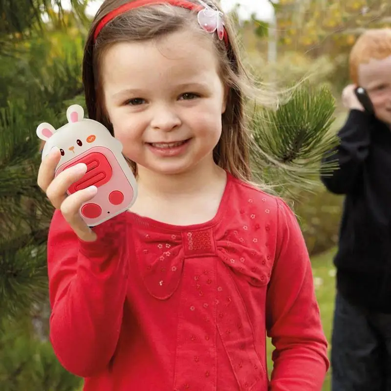 Talkie-walkie sans fil pour enfants, 2 pièces, fonctionne à piles, jouet en forme de lapin et d'ours, Interaction Parent-enfant