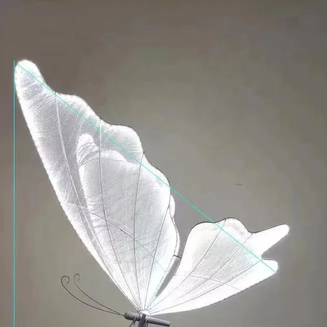 أفضل بيع بالجملة رومانسية LED تتحرك أجنحة الفراشة المضيئة دليل الطريق الخفيفة لتزيين حدث مرحلة الزفاف #5