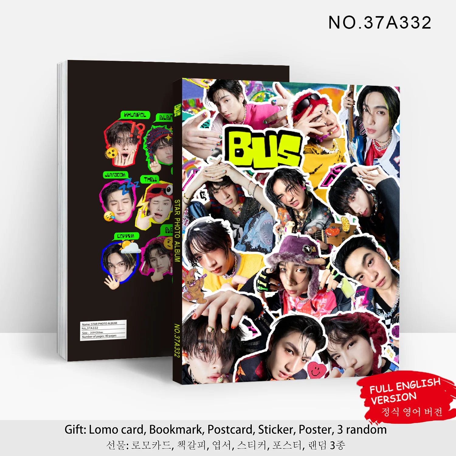 

Thai Boy Group BUS Picture Album Art Paper High Definition Color Printed Small Card Celebrity Photo Collection 80P