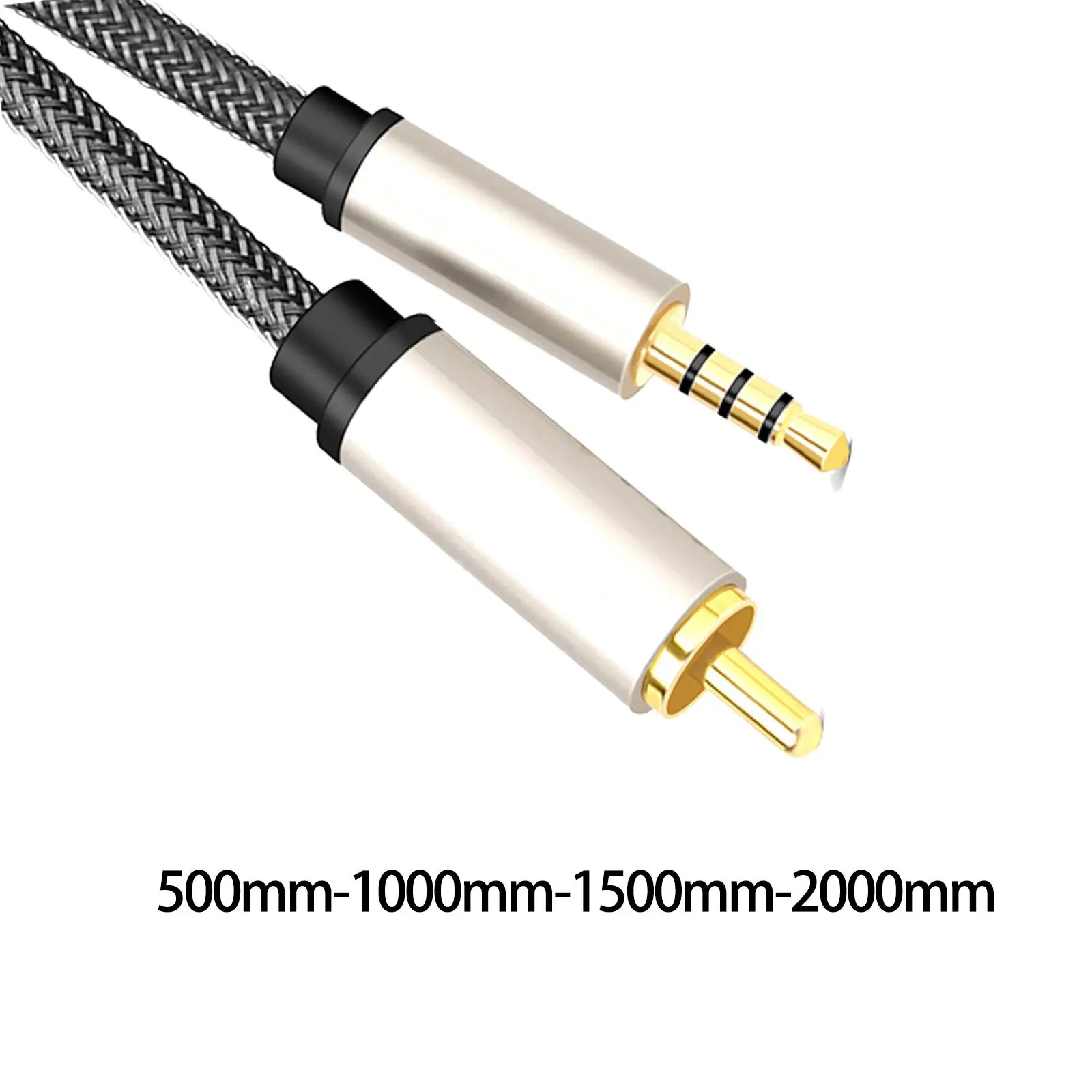 Coaxial Audio Video Cable RCA to 3.5mm Input Adapter Male to Male Cord Coaxial Cable for Amplifier Speakers Home Stereos HDTV 