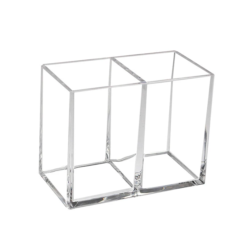 Eyebloguging-Porte-pinceau transparent à 2 grilles, porte-pinceau pour cosmétiques, boîtes de rangement pour pinceaux de maquillage, plusieurs boîtes de rangement