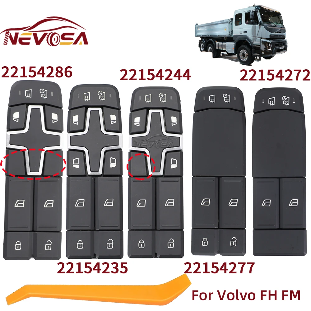 

Left hand Driver 12V For Volvo FH FM FM9 FM11 FM12 FM13 FH12 Truck Master Power Window Control Switch 22154286 22154235 22154240