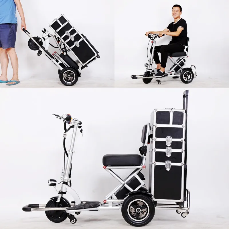 

Aluminum alloy portable folding car for the disabled tricycle for the elderly