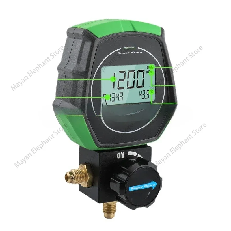 DSZH ST-B168DL Electronic Fluoride Gauge with Digital Display for Refrigeration and Vacuum Pressure Testing