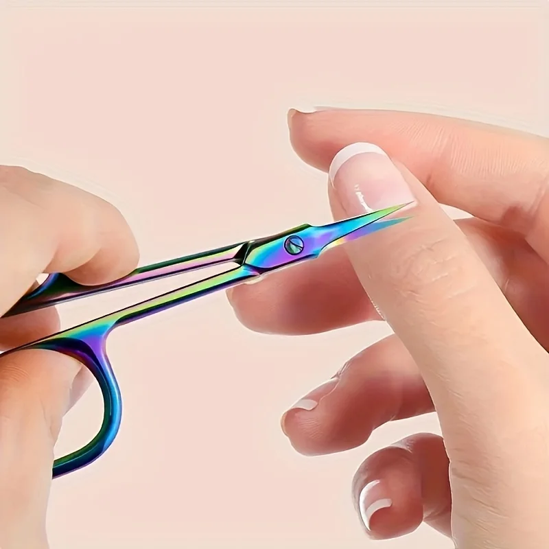 1/2 pcs Precision Stainless Steel Cuticle Scissors - Comfort Grip, Easy-to-Use Nail Care Tool for Home & Salon Use image 4