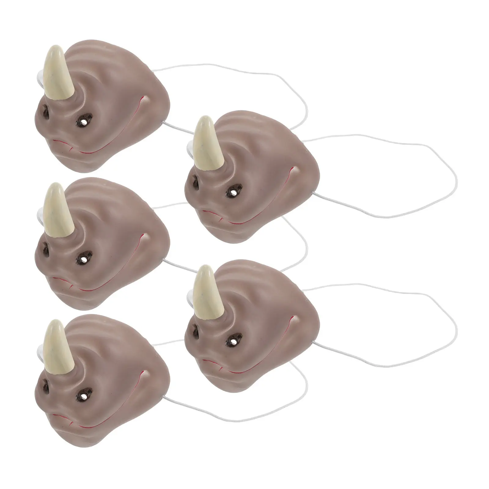 5Pcs Funny Rhinoceros Snout Nose Prop for Halloween Theme Party Costume Accessories Stage Performance Photo Booth Fun Party