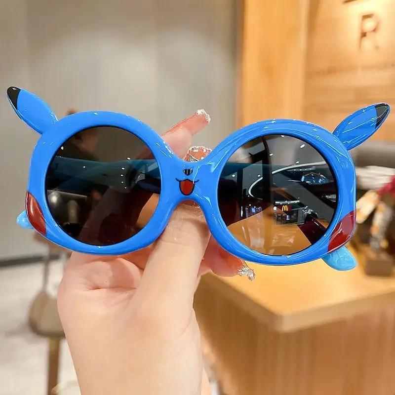 Gafas de sol de Pokemon Pikachu para niños, gafas con bloqueo UV de dibujos animados de Anime, viseras protectoras de playa para niños y niñas, regalos para niños