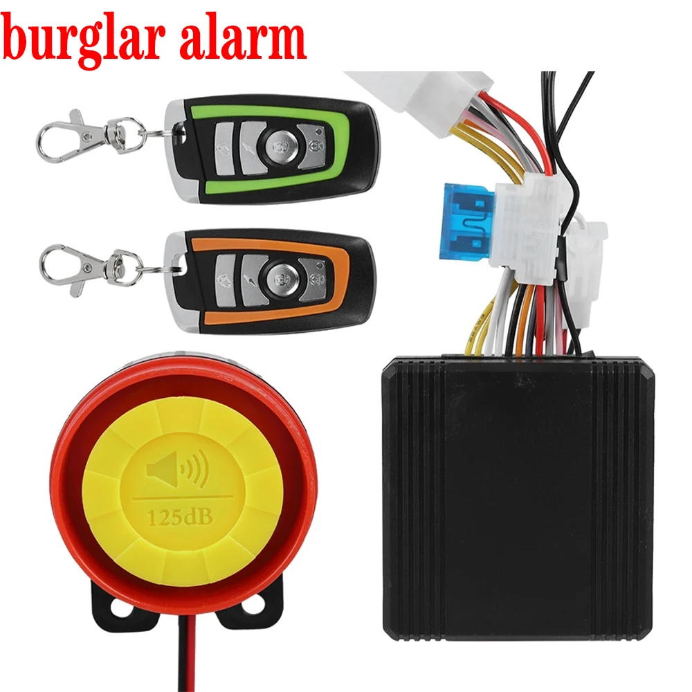 

12V Motorcycle Bike Anti-theft Alarm Security System Remote Control Key Shell speaker Engine Start Theft Protection Accessories