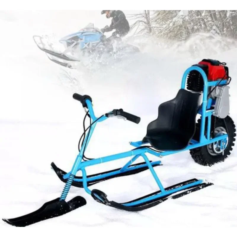 

Steel frame structure and antifreeze plastic accessories, tracked outdoor snowmobile