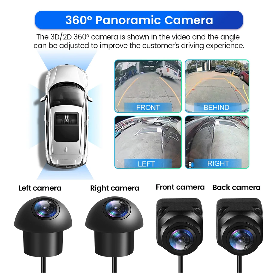 

Optional Accessories 360 Panoramic Cameras 1080P Car Around View Side NOT SOLD SEPARATELY