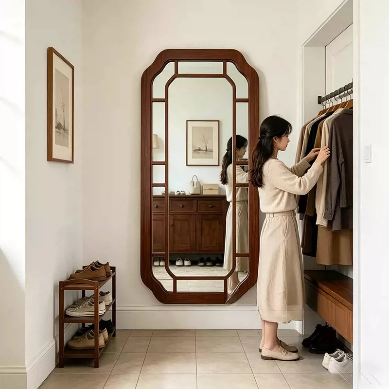 Vintage Luxury Mirror Aesthetic Full Body Vanity Girls Decoration Living Room Mirror Modern Floor Spiegel Wand Home Decorations