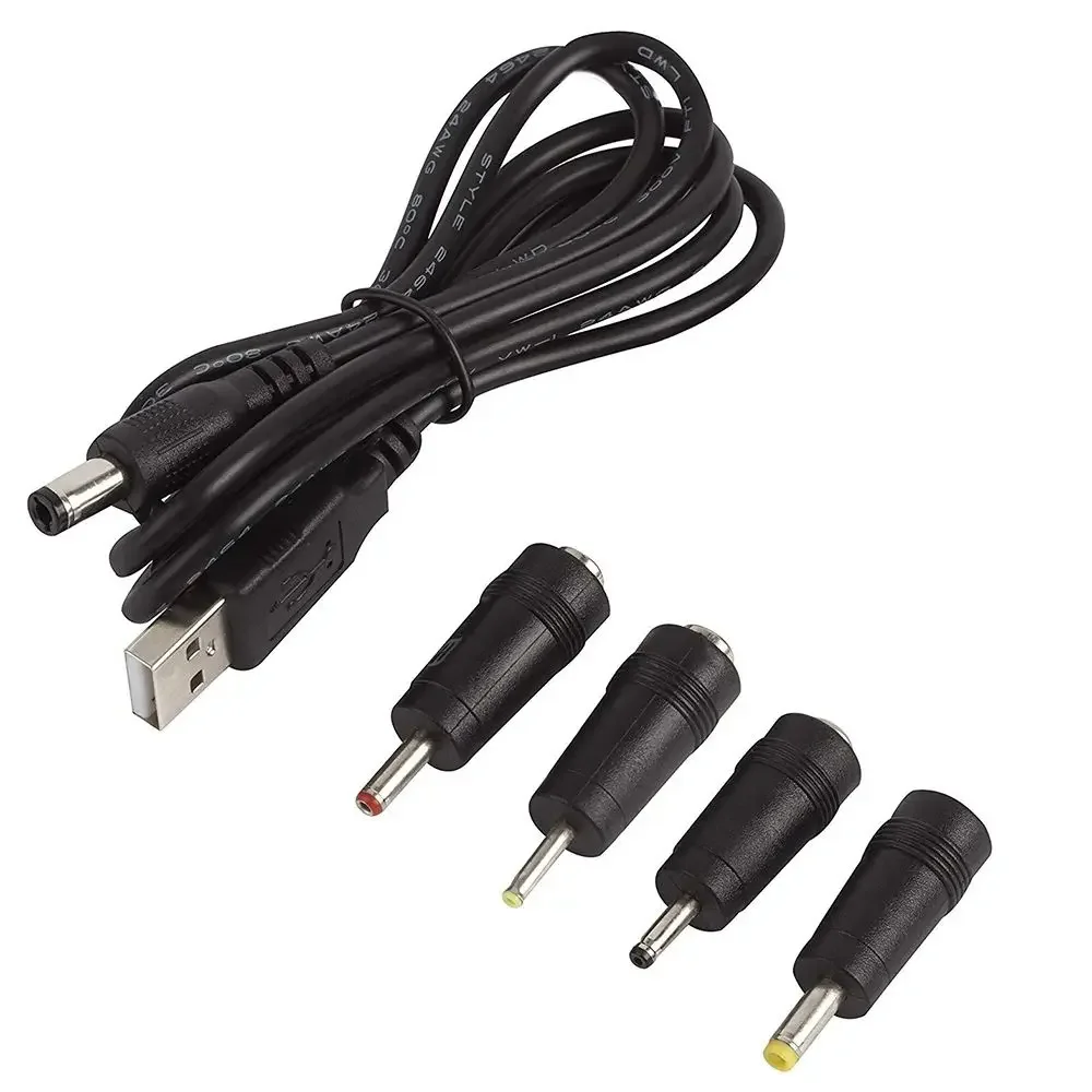 

1 Laptop Power Adapter HUB Splitter Conversion Plug DC Power Supply Adapter USB to DC Jack DC Connector Interchangeable Plugs