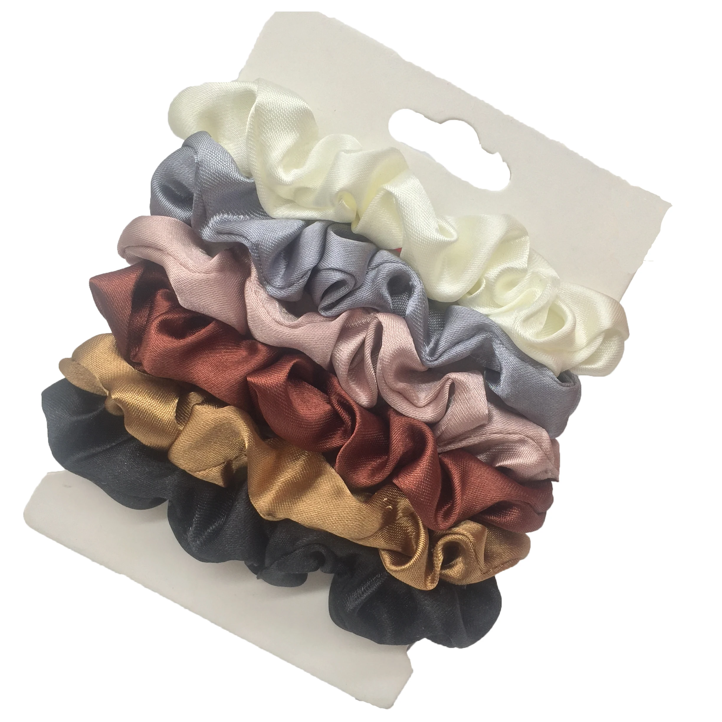 3/5/6Pcs Elegant Ponytail Holder Rubber Band Elastic Hairband Hair Accessories Silk Satin Scrunchies Women Solid Color Hair Rope