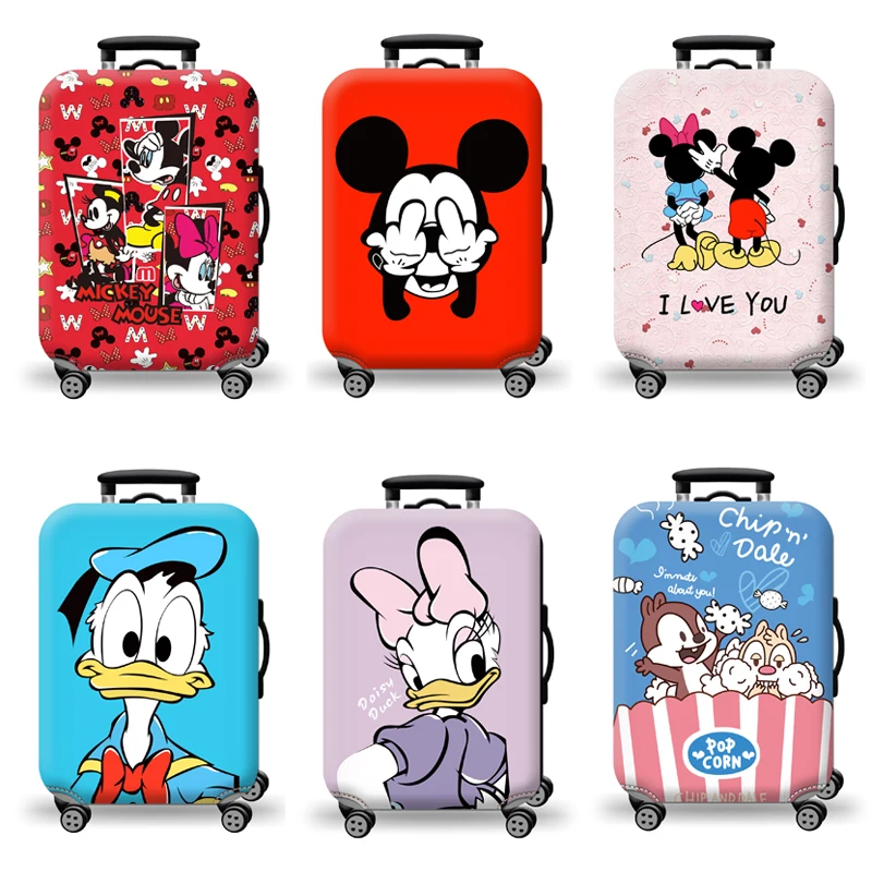 Disney Mickey Minnie Luggage Cover Protector Travel Luggage Suitcase Dust Cover for 18-32 Inch Travel Accessory Luggage Supplies