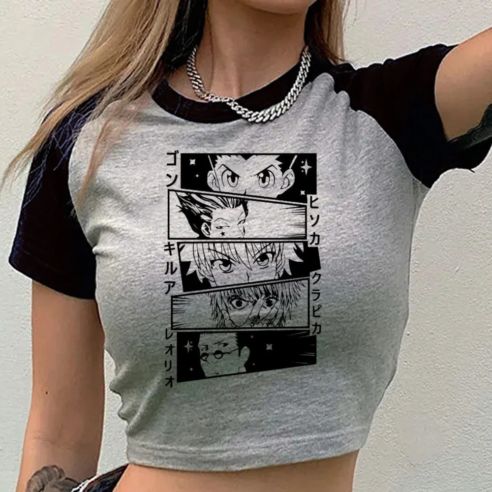 Hunter x Hunter cropped top ladies cutecore 2000s harajuku alternative  anime shirt gyaru goth jojifuku cheap japanese