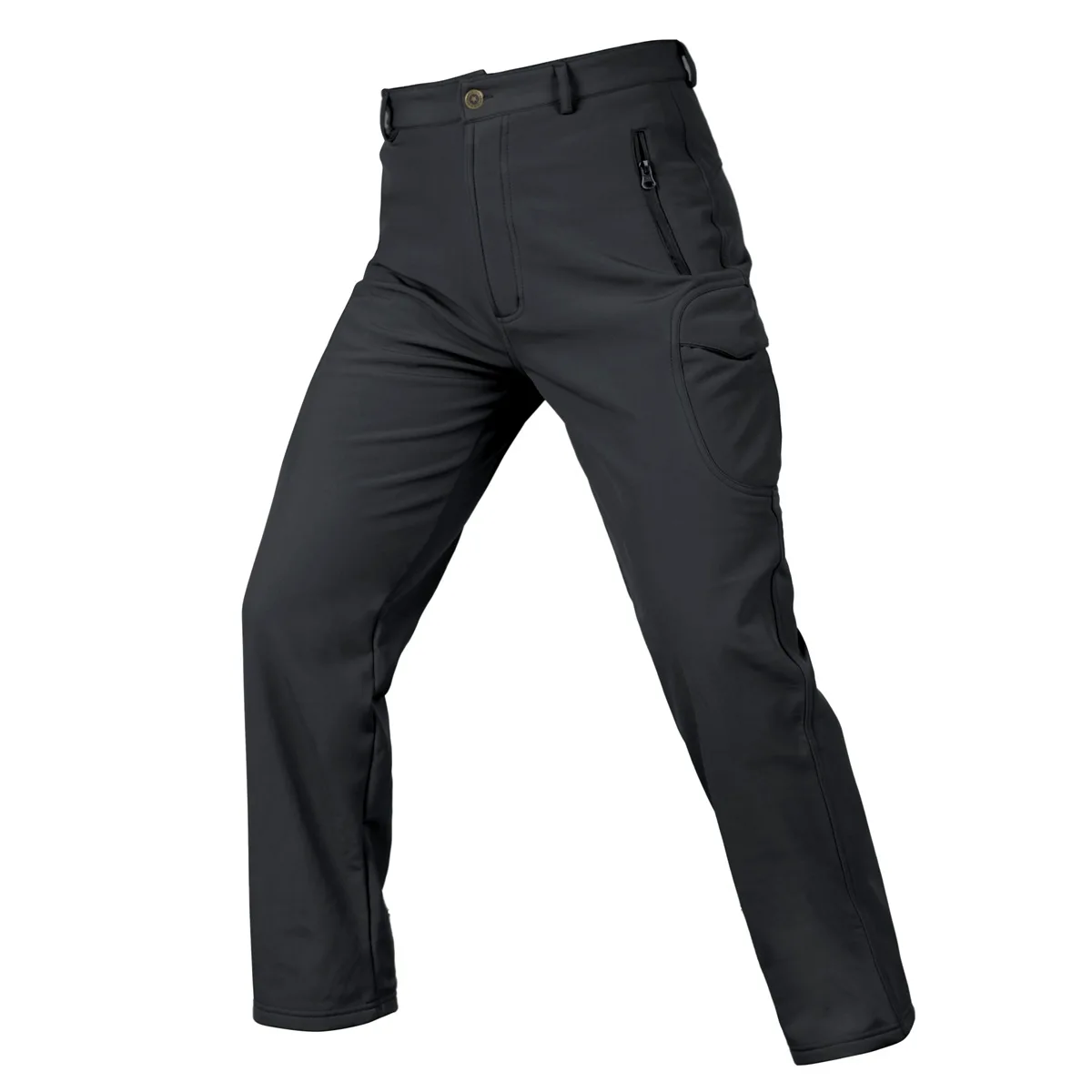 Men TAD Shark Skin Soft Shell Pants Fleece Lined Warm Waterproof Windproof Breathable Loose Outdoor Hiking Casual Long Trousers