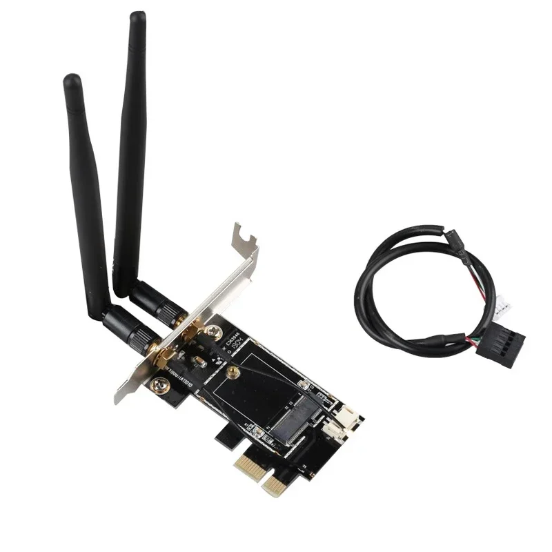 

Карта расширения DIEWU Dual Antenna PCIe to M.2 NGFF с поддержкой Wi-Fi