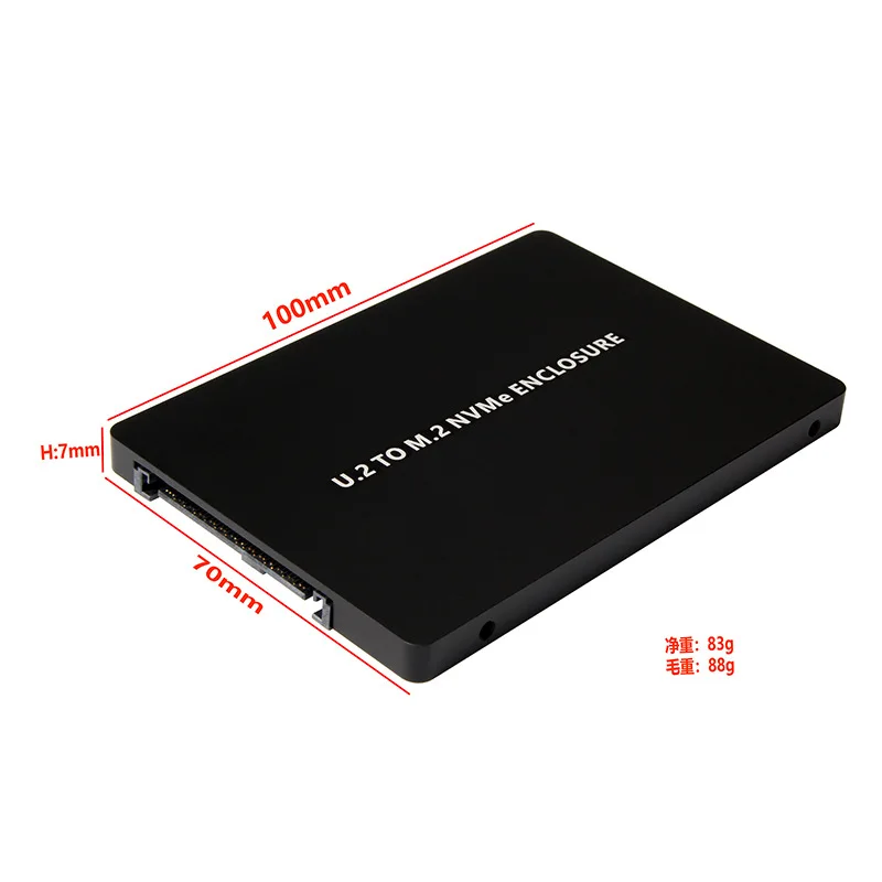Adapter JoniSerl M.2 na U.2 - dla dysków M.2 PCIe NVMe SSD - Adapter hosta PCIe M.2 na U.2 (SFF-8639) - Konwerter M2 SSD — zdjęcie produktu 3