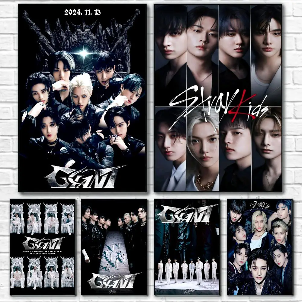 Famous Kpop S-Stray K-Kids Poster Room Wall Art Decor Waterproof Stickers For Home Bar Bedroom Decoration