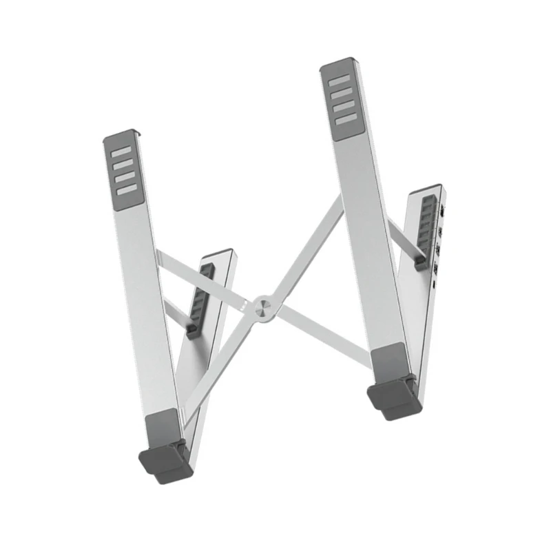 Portable Office Companions 4 in 1 Docking Laptop Stand, USB Instants Connectivitys, 4K Enhancement Aluminum Bracket