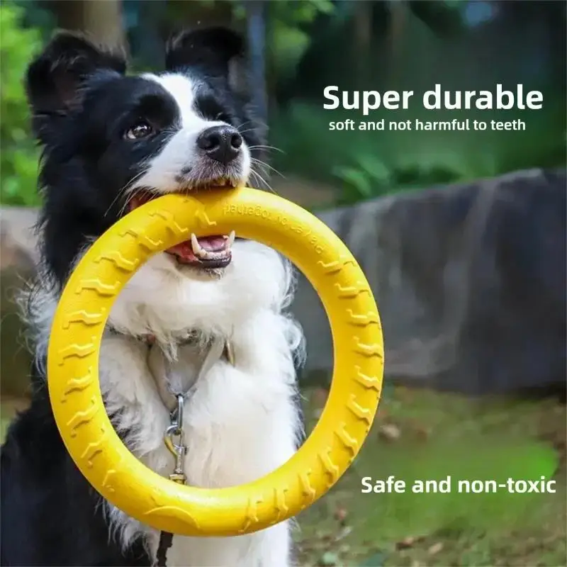 

Durable EVA Pet Toys Dog Flying Disc Chew Proof Dog Toys Self Amusement Boredom Release Pet Ball Puppy Accessories Dog Tug Ring