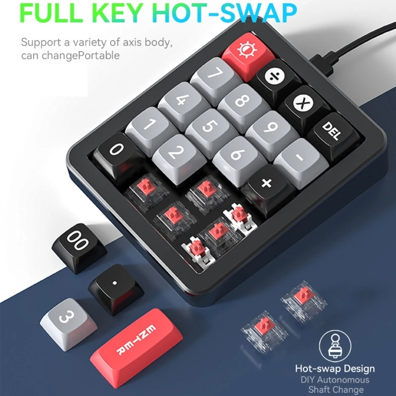 K812 RGB Hot Swappable Mechanical Game Keyboard with Customizable Lighting Numpad for Gamers Programmers and eSports 87HC