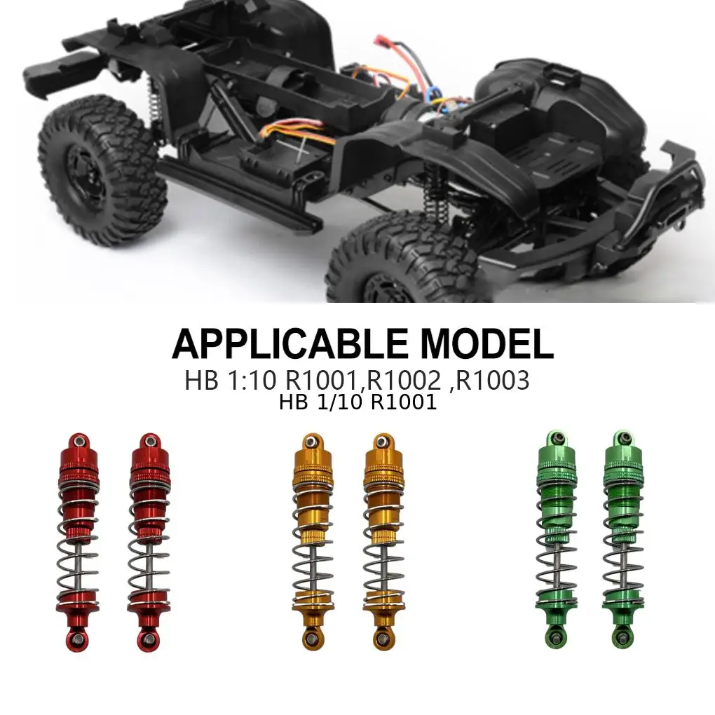Aluminum Alloy 1/10 Front Rear Shock Absorber 2pieces Smooth Rc Front Rear Shock Absorber For R1001 R1002 R1003