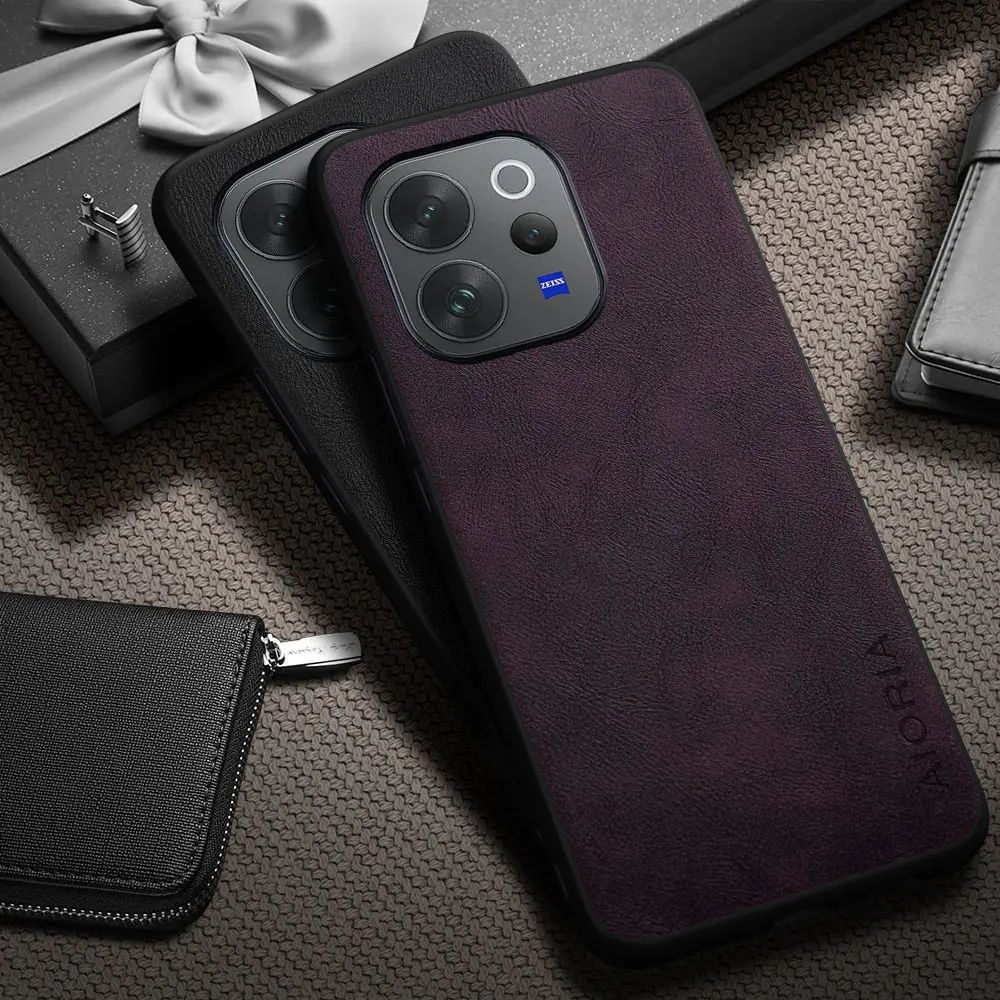 Funda para Vivo V70, funda de lujo con patrón de piel de vaca Vintage, funda de cuero para teléfono, funda para vivo v70