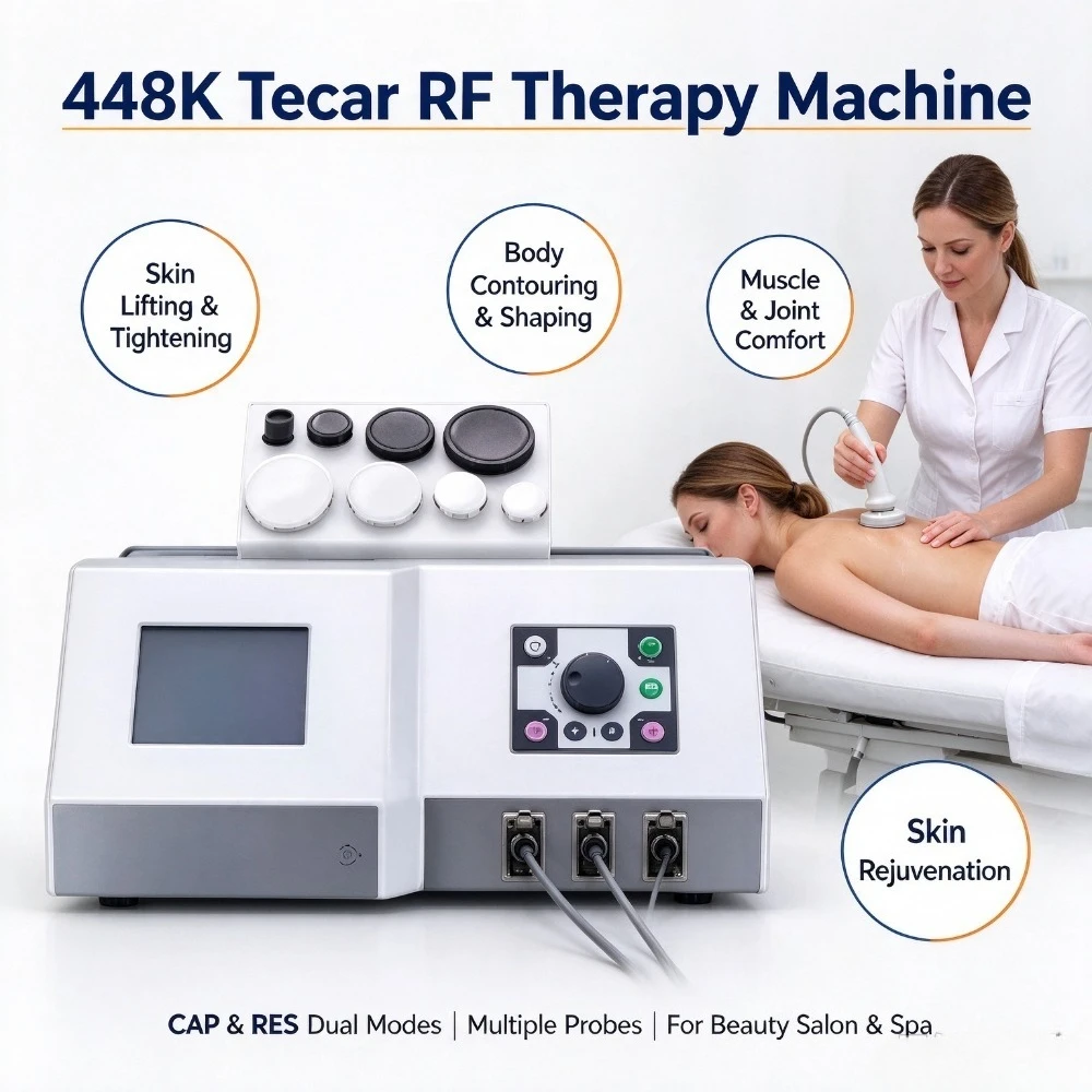 448K Tecar RF Machine CAP RES Deep Heat Therapy Skin Rejuvenation Body Contouring Beauty Device