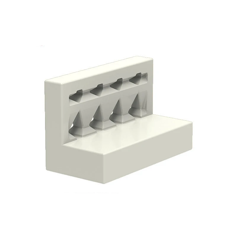 Moc 10 pçs parte tijolos 35789w 2 buracos estilo europeu ondulado trilhos blocos de construção conjunto casa cerca partícula brinquedos diy presente do miúdo