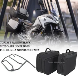 Nc750x nova motocicleta tronco traseiro rack de bagagem ferroviário pacote tour transportadora tronco rack caso superior para honda nc750x nc 750x2022