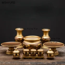 Ceramics Censer  Water Cup Fruit Tray Buddhist Tools and Supplies Pray for Auspiciousness Home Decoration Chinese Style Blessing